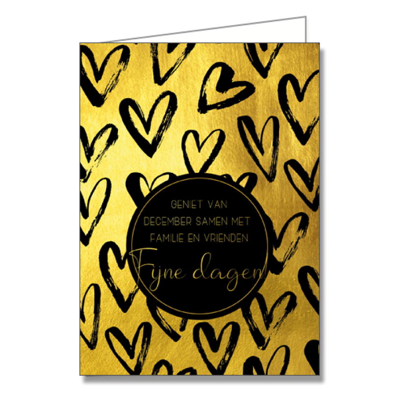 5 stuks Dubbele kerstkaart: geniet van december